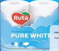 Ruta Pure White Hârtie igienică 3 straturi 4 role