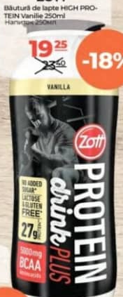 Zott Bautură de lapte High Protein Vanilie 250ml