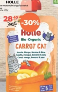 Holle Пюре морковь, манго и банан 100г
