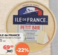 Ile de France Сыр с плесенью Petit Brie 125г