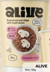 Alive Гречневая каша с грибами 60г