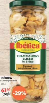 Iberica Грибы в рассоле 580мл