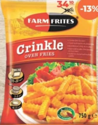 FARM FRITES Картофель фри рифленый замороженный 750г