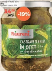 Raureni Castraveți în Oțet 3-6 cm 490g