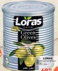 Loras Masline verzi cu samburi 800g