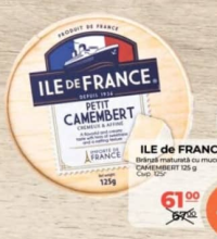 Ile de France Сыр с плесенью Камамбер 125г
