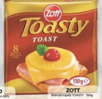 Zott Toasty Brânză topită felii 150g