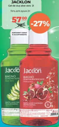 Jacklon Gel de duș aloe vera 2 l
