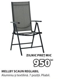 MELLBY SCAUN REGLABIL 7 poziții Pliabil