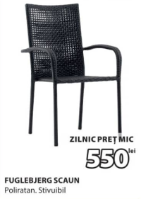 FUGLEBJERG SCAUN Poliratan stivuibil