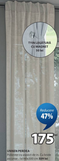 JYSK UNNEN Perdea 1x140x300 cm