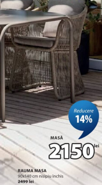 RAUMA MASĂ 90x140 cm nisipiu închis