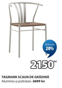 TAGMARK SCAUN DE GRĂDINĂ Aluminiu și poliratan