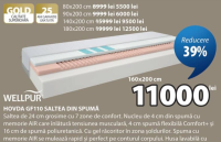 WELLPUR HOVDA GF110 SALTEA DIN SPUMĂ 160x200 cm