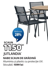 JUTLANDIA NABE SCAUN DE GRĂDINĂ Aluminiu și plastic stivuibil