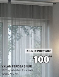 JYSK YXLAN Perdea șnur 1x90x245 cm