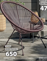 UBBERUP Scaun Oțel polietilenă