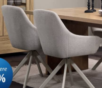 ROSTRUP Обеденный стул с подлокотниками мягкое сиденье стальное вращающееся основание