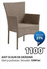 AIDT SCAUN DE GRĂDINĂ Oțel și poliratan stivuibil