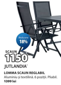 JUTLANDIA LOMMA SCAUN REGLABIL 6 poziții Pliabil