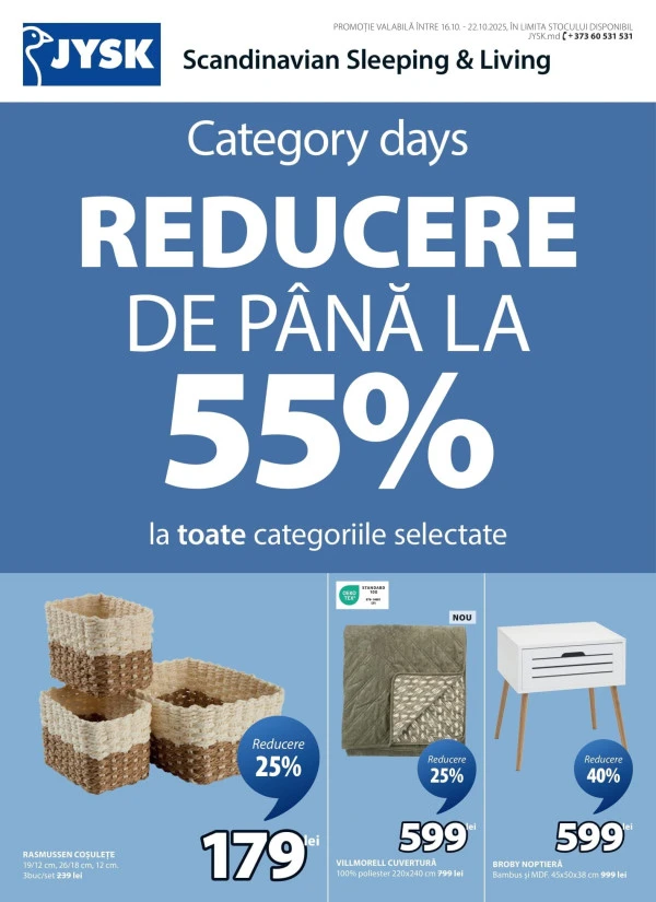 Catalog JYSK: Oferta săptămânii