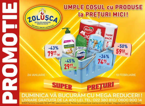 Catalog Zolușca: Umple coșul cu produse la prețuri mici