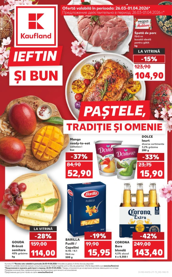Catalog Kaufland: Descoperă ofertele din perioada 26 - 1.04