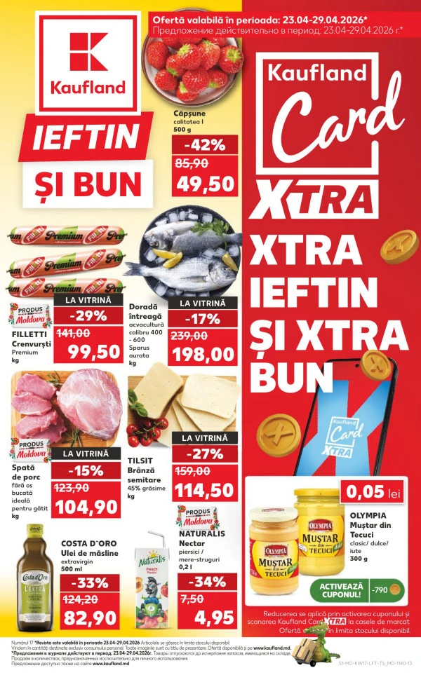 Catalog Kaufland: Descoperă ofertele din perioada 23 - 29.04