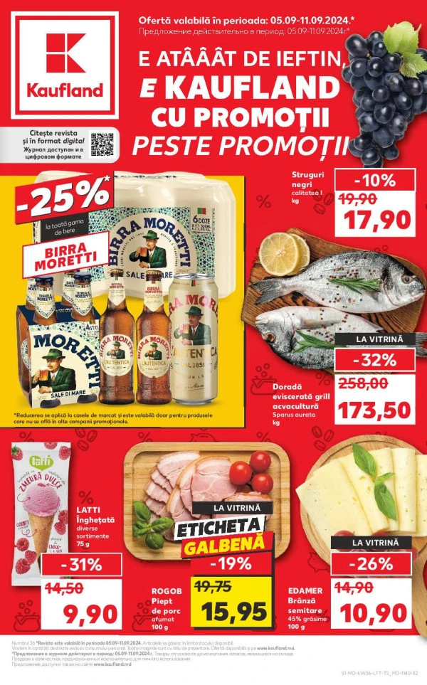 Catalog Kaufland: Descoperă ofertele din perioada 5.09 - 11.09