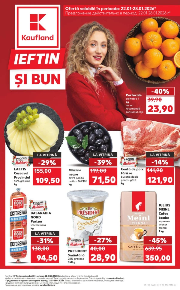 Catalog Kaufland: Descoperă ofertele din perioada 22.01 - 28.01