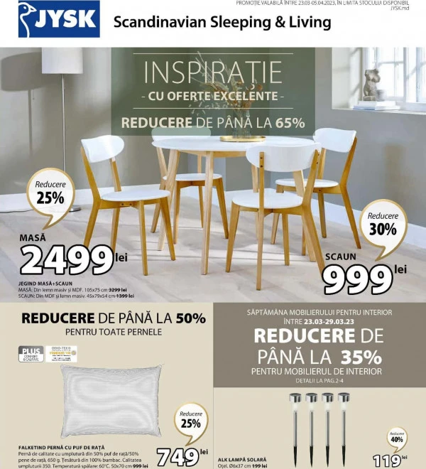 Catalog JYSK: Ofertele săptămânii Nr.6